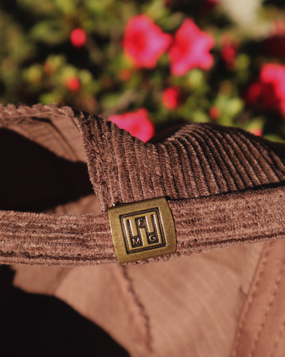 Persimmon Corduroy Flat Brim Hat