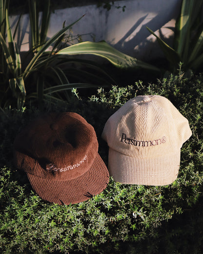 Persimmon Corduroy Flat Brim Hat