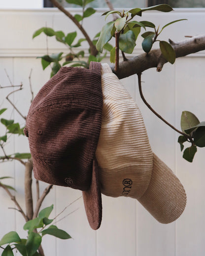 Persimmon Corduroy Flat Brim Hat